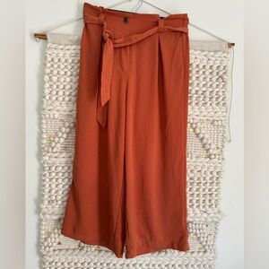 Stradivarius Terracotta Wide Leg Pants